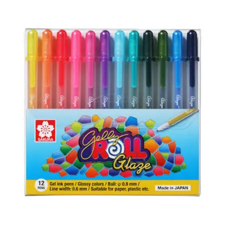 Sakura Gelly Roll Gel Ink Pen Set: Glaze 12's