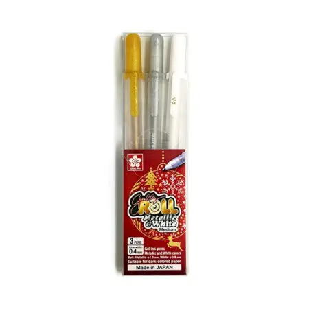 Sakura Gelly Roll Set of 3: Gold / Silver / White