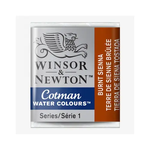 Burnt Sienna Winsor & Newton Cotman Half Pan