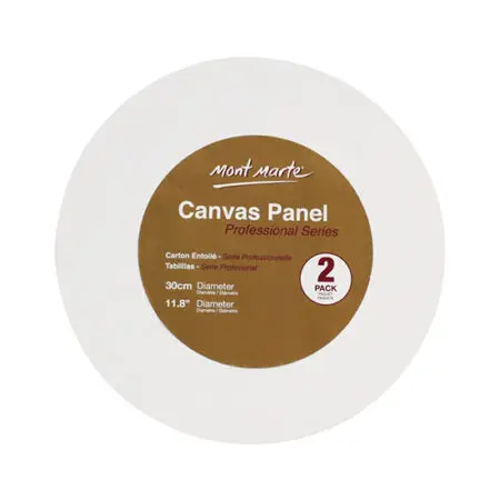 30cm Mont Marte Round Canvas Panel