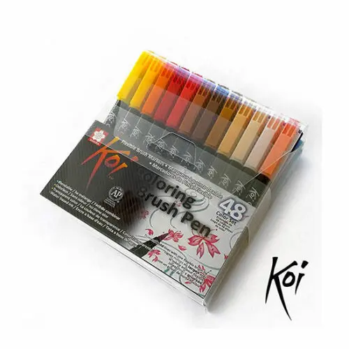 Sakura Koi Coloring Brush Assorted Set of 48