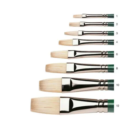 Flat 1 Winsor & Newton Winton Hog Brush Long