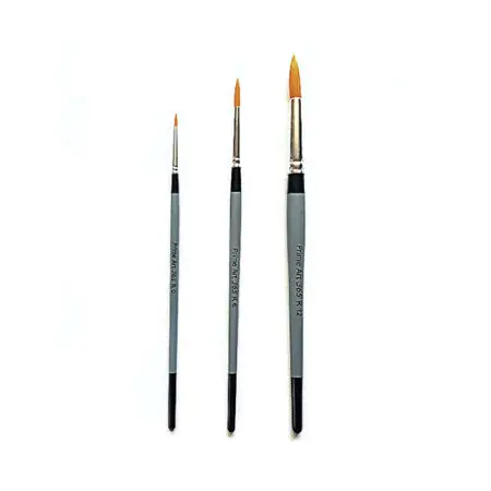 No.1 Prime Art 365 Golden Taklon Paint Brush Round