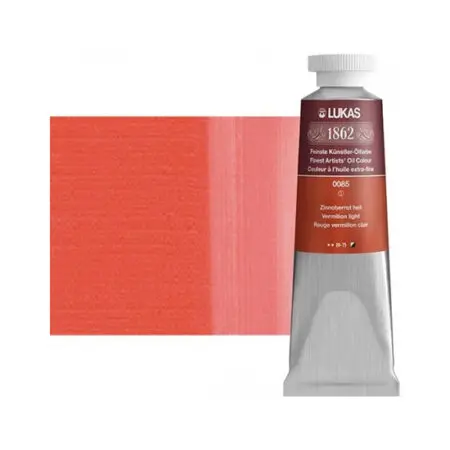 Vermillion Light Lukas 1862 Professional Oil Paint 37ml