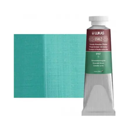 Emerald Green Lukas 1862 Professional Oil Paint 37ml