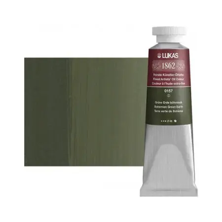 Bohemian Green Earth Lukas 1862 Professional Oil Paint 37ml