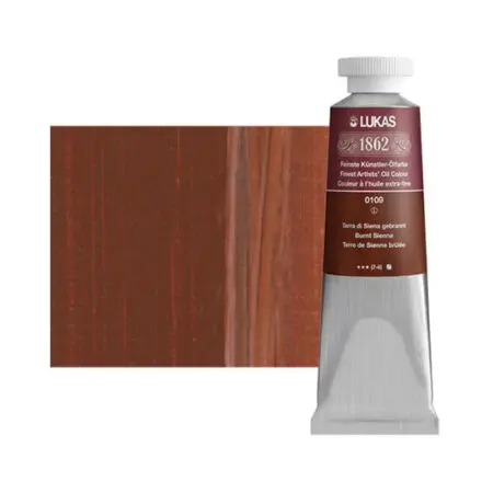 Burnt Sienna Lukas 1862 Professional Oil Paint 37ml