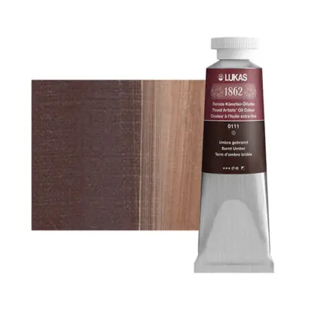 Burnt Umber Lukas 1862 Professional Oil Paint 37ml