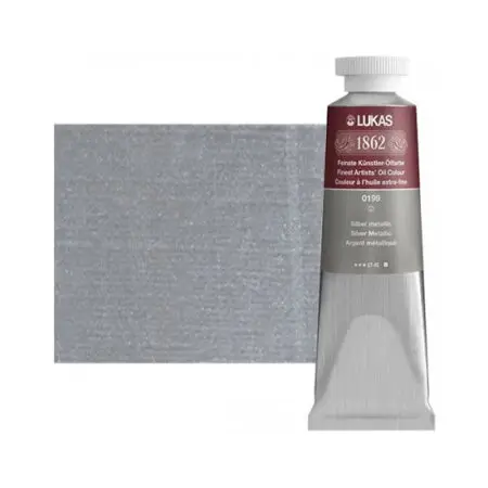 Metallic Silver Lukas 1862 Professional Oil Paint 37ml