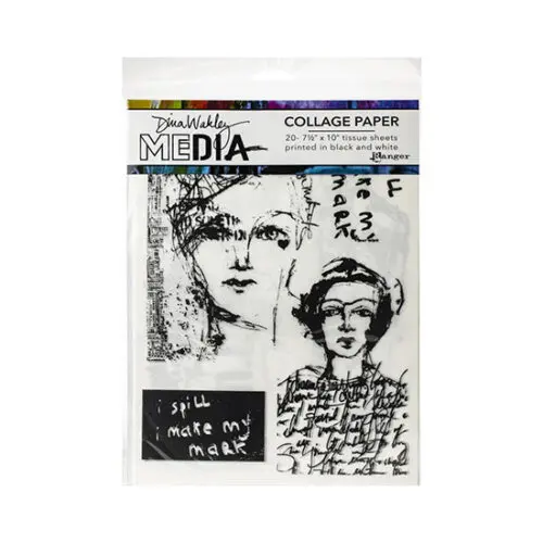 Dina Wakley Media Collage Paper: Vintage and Sketches