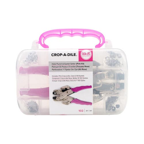 We Are Memory Keepers Crop-A-Dile and Case: Hot Pink
