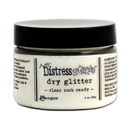 Ranger Stickles Dry Glitter: Clear Rock Candy 3oz