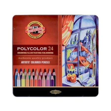 Koi-i-Noor Polychromos Pencil Crayons in Tin: 24