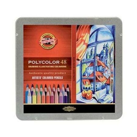 Koi-i-Noor Polychromos Pencil Crayons in Tin: 48