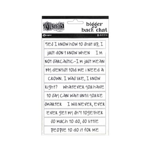 Dylusions Bigger Back Chat Stickers Large: White