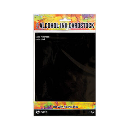 Tim Holtz Alcohol Ink Cardstock: Black Matte