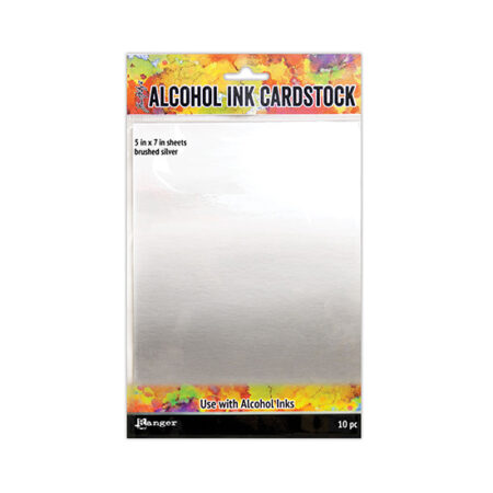 Tim Holtz Alcohol Ink Cardstock: Brushed Silver