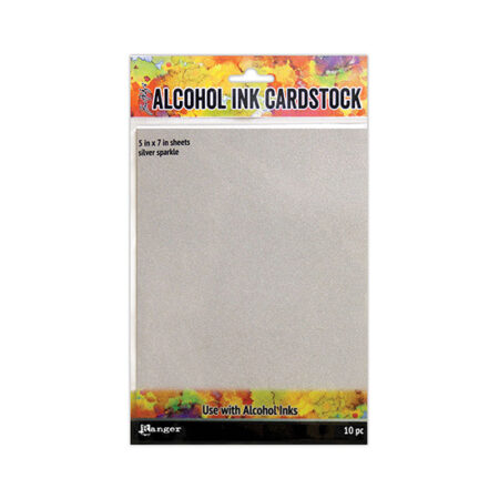 Tim Holtz Alcohol Ink Cardstock: Silver Sparkle