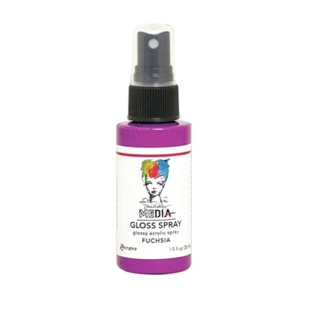 Dina Wakley Gloss Spray: Fuchsia