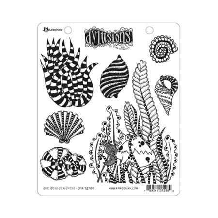 She Sells Sea Shells Dylusions Stamp Set