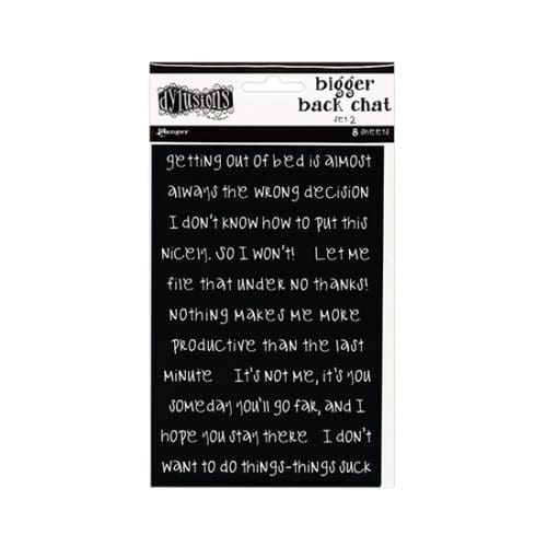 Dylusions Bigger Back Chat Stickers Large: Black 2