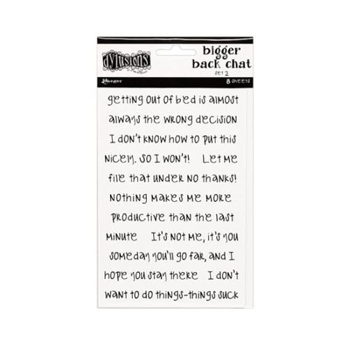 Dylusions Bigger Back Chat Stickers Large: White 2