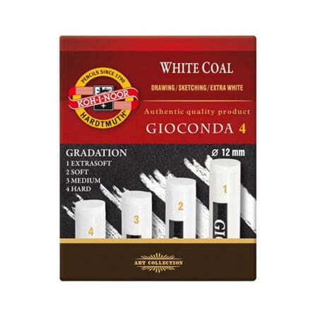 Koh-I-Noor White Coal Sticks (4 piece): Extra Soft
