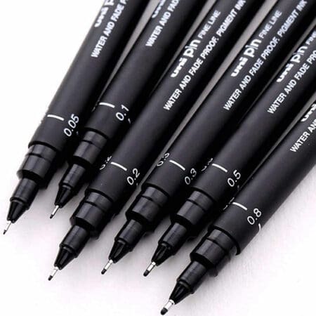 0.2 Uni Pin Drawing Marker Pen Black