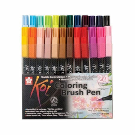 Sakura Koi Coloring Brush Assorted Set of 24