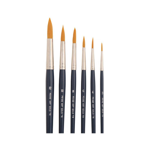 No.8 Prime Art Golden Taklon Brush Round