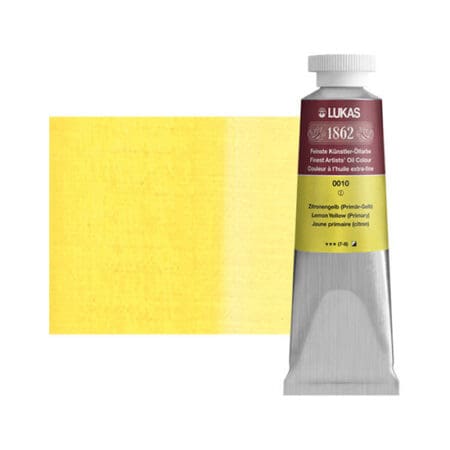Lemon Yellow Primary Lukas 1862 Professional Oil Paint 37ml