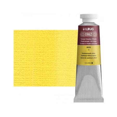 Cadmium Lemon Yellow Lukas 1862 Professional Oil Paint 37ml
