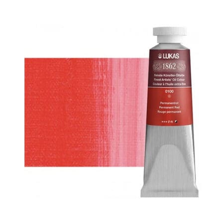 Permanent Red Lukas 1862 Professional Oil Paint 37ml