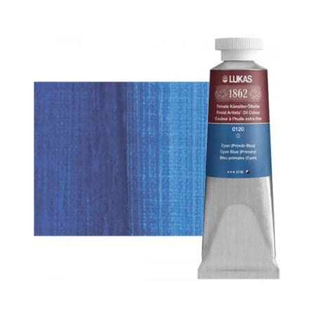 Cyan Blue Primary Lukas 1862 Professional Oil Paint 37ml