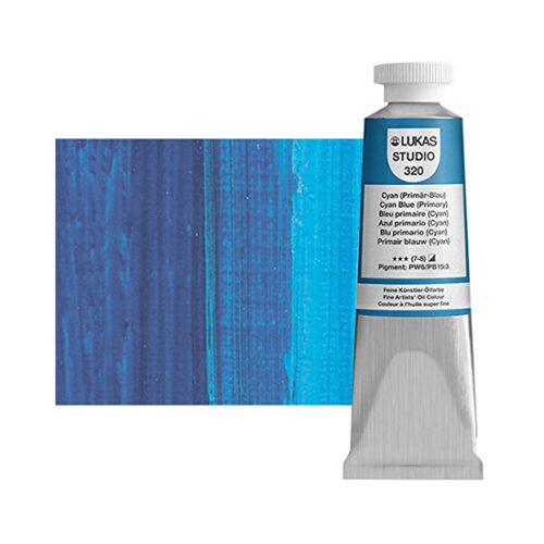 Cyan Blue Primary Lukas Studio Oil Paint 37ml