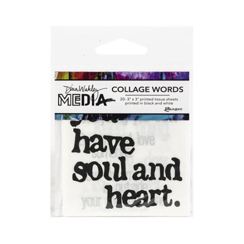 Dina Wakley Media Collage Paper: Word Pack 2