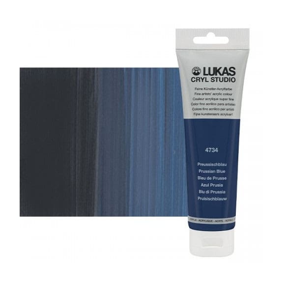 Prussian Blue 125ml Lukas Cryl Studio Acrylic - Hillcrest Art Supplies