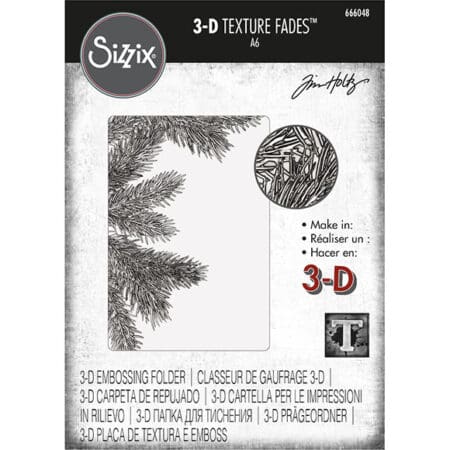 Pine Branches by Tim Holtz 3D Sizzix Texture Fade