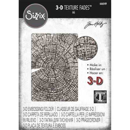 Tree Rings by Tim Holtz 3D Sizzix Texture Fade