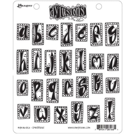 Alphablock Dylusions Cling Stamp