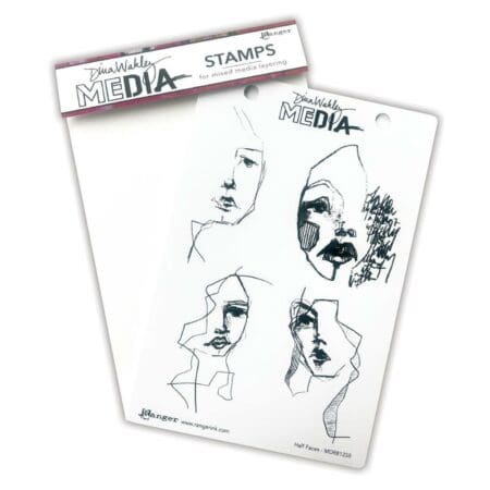 Half Faces Dina Wakley Stamp Set