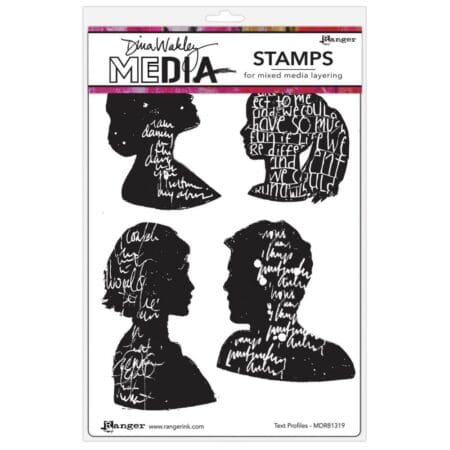 Text Profiles Dina Wakley Stamp Set