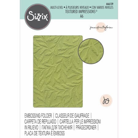 Delicate Leaves by Jennifer Ogborn 3D Sizzix Texture Fade