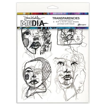 Dina Wakley Media Transparencies Abstract Portraits