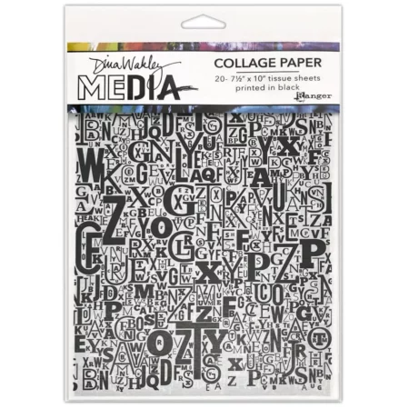 Dina Wakley Media Collage Paper: Jumbled Letters