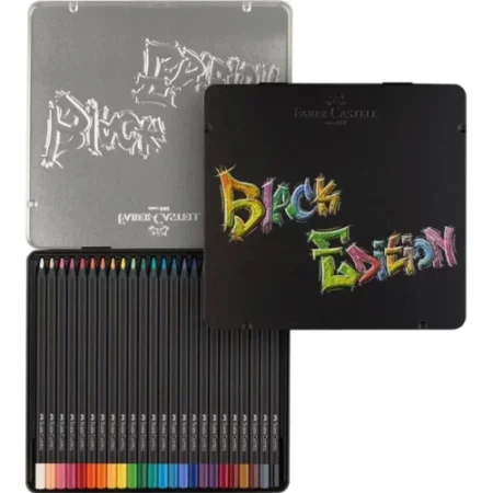 set-of-24-faber-castell-black-edition-colour-pencils-in-tin