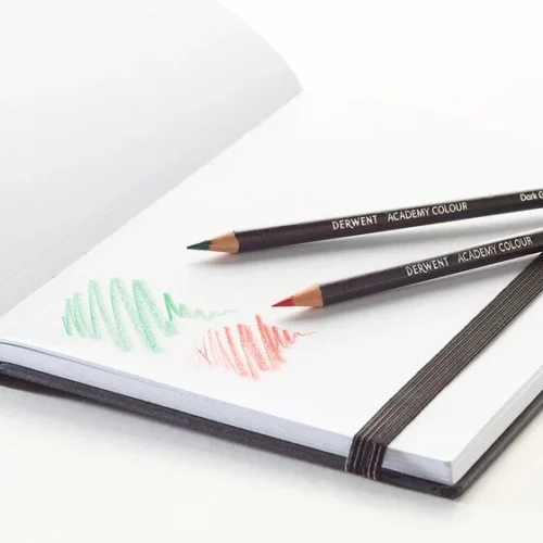 Derwent Academy Coloured Pencils loose in Book