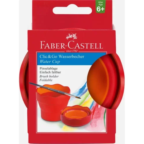 Faber Castell Clic & Go Water Cup Red in packaging