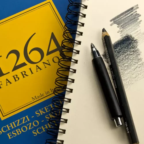 Fabriano 1264 Sketch Pad Spiral 90gsm in use