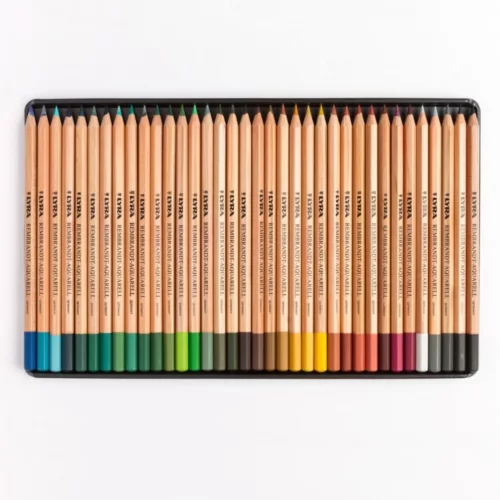 Set of 72 Lyra Rembrandt Aquarelle Artists Coloured Pencils Tray 1 Displayed